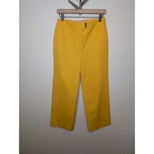 Boden Yellow Cropped High Rise Straight Leg Chino Pants NWT Size 4